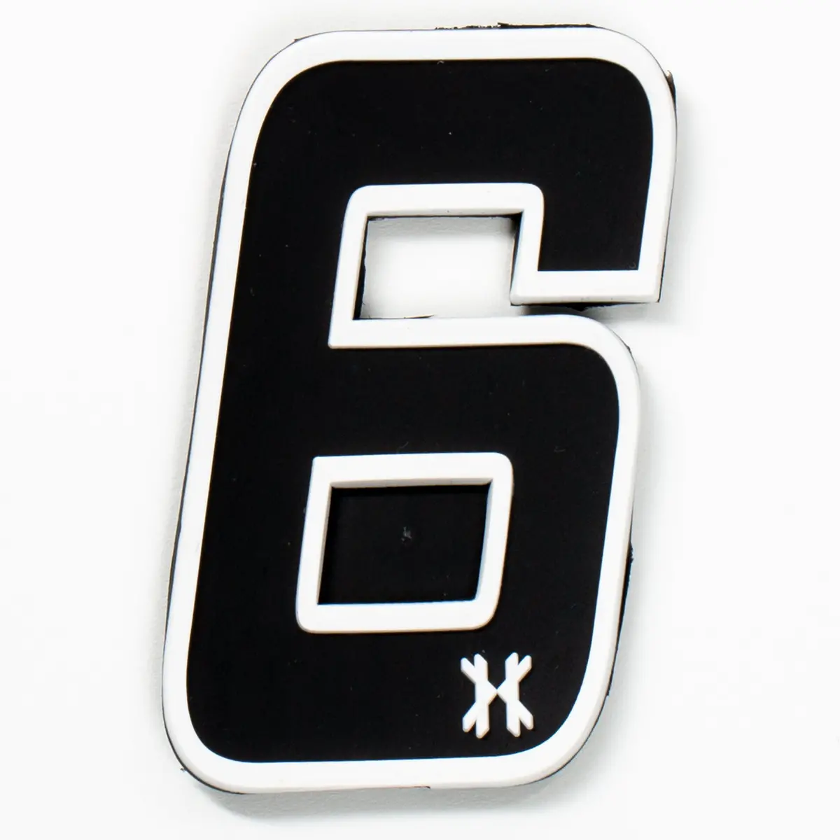 Number "6" Rubber Velcro Patch 1