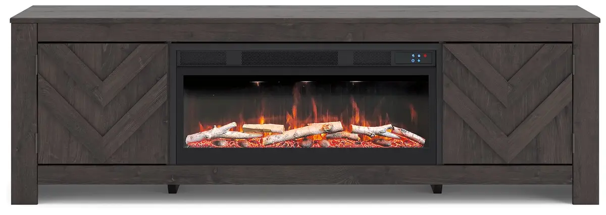 Cayboni 71" Tv Stand With Electric Fireplace 2