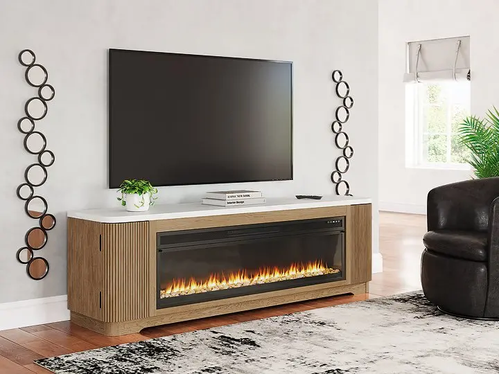 Camdill 80" Tv Stand With Electric Fireplace 1