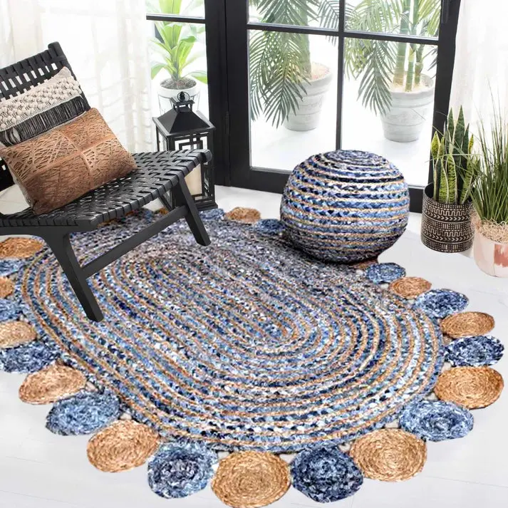 Civilian -Braided Jute & Denim Rug 2