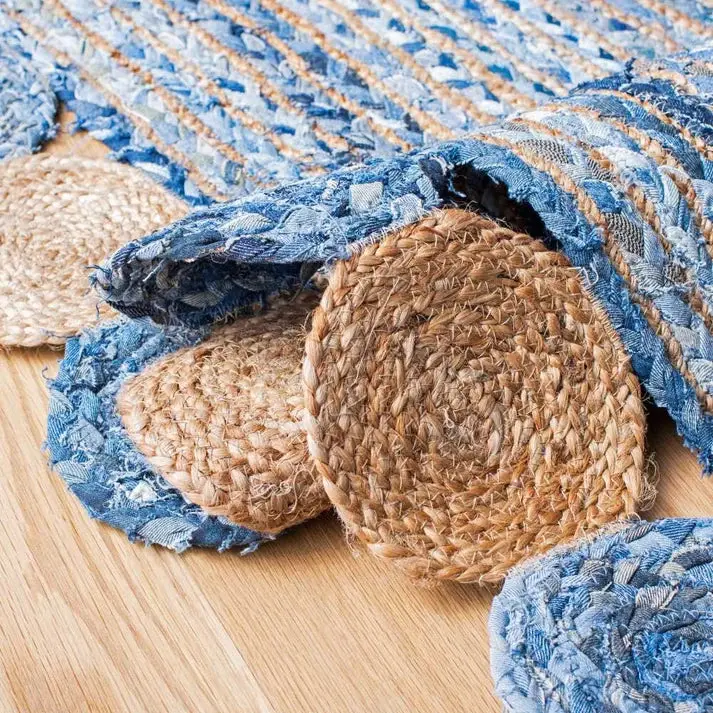 Civilian -Braided Jute & Denim Rug 3