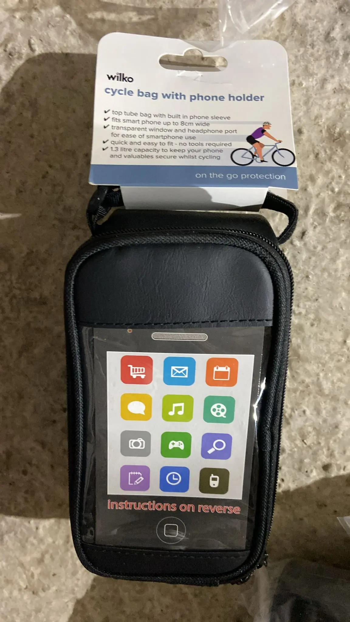 Wilko Cycle Bag With Phone Holder 1