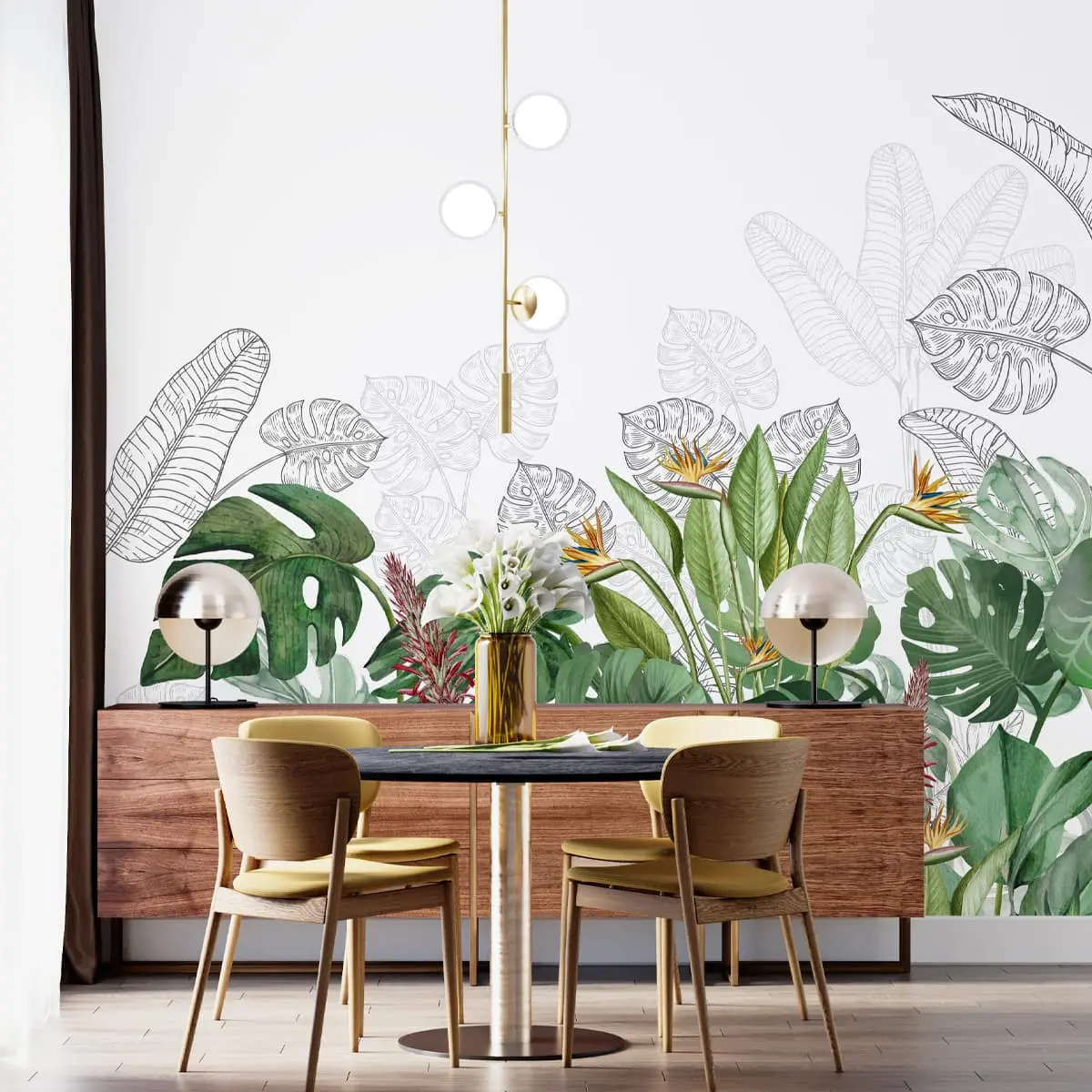 Charm, Nature Theme Based Tropical Wallpaper, Customised 1