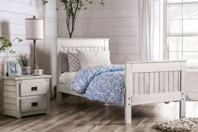 Rockwall Full, Queen, & Twin Bed White, Gray, & White 2