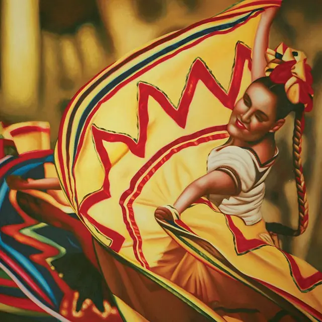 Danza Folklorica Printed Canvas Painting 1