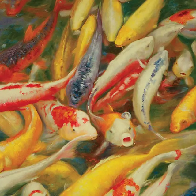 Koi Printed Canvas Painting 1