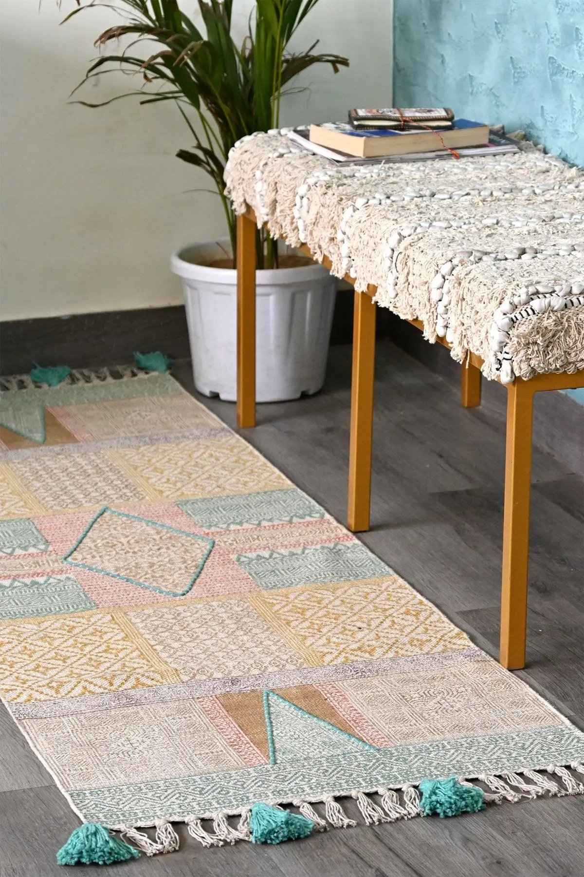 Areena - Block Printed Floor Runner 1
