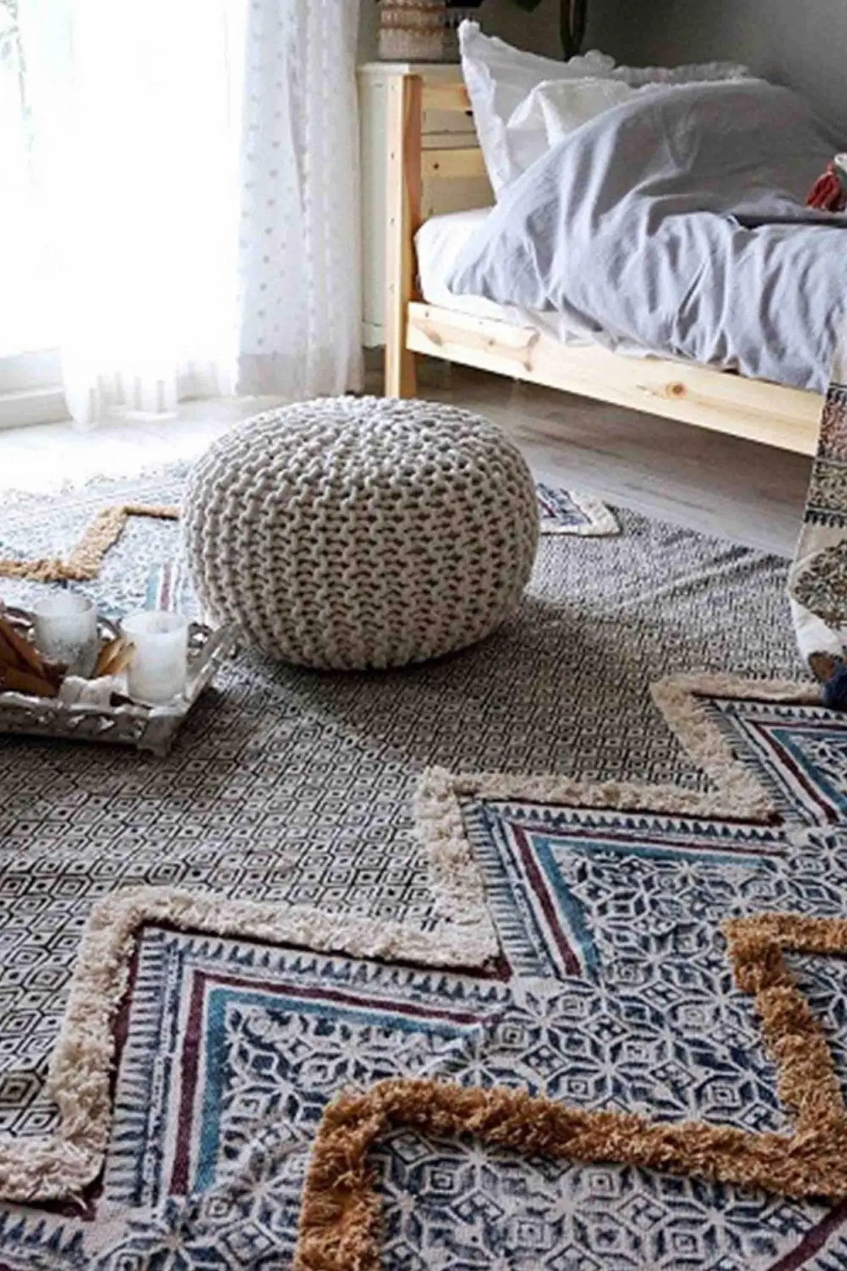 Asteria - Block Printed Rug 1