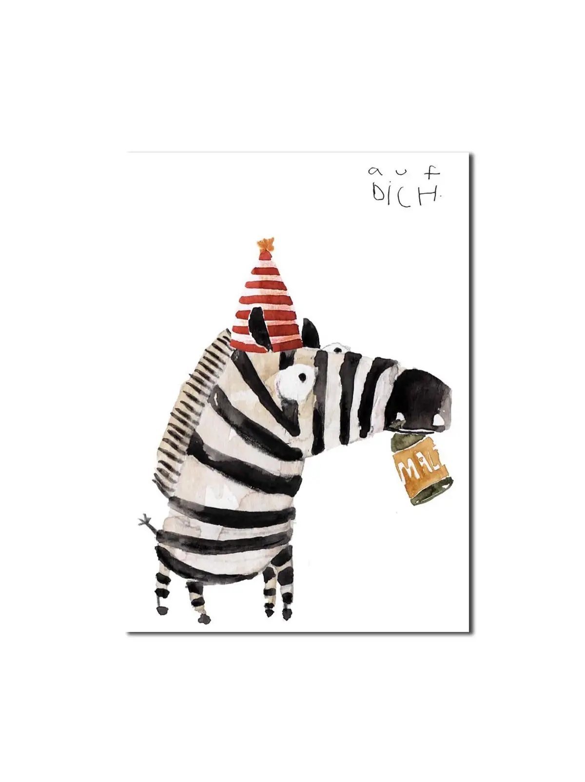Postkarte "Zebra - Auf Dich" 1