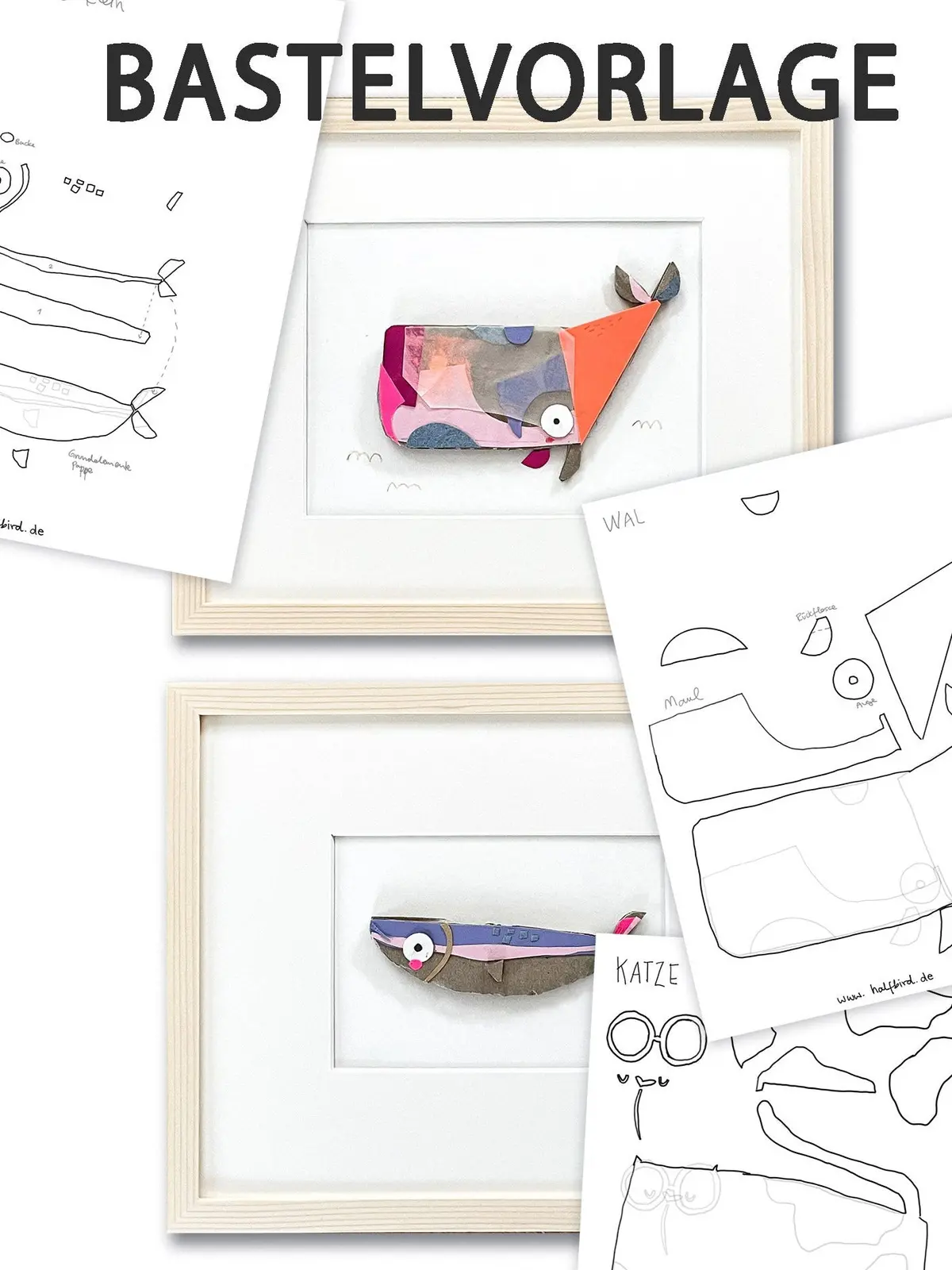 Schnipselkunst Papier | Bastelvorlage 1