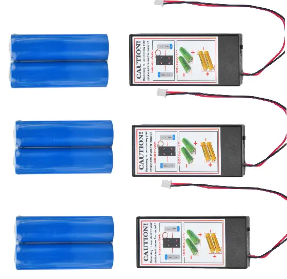 Pack Of 6 Pcs 18650 Batteries + 3 Holders + 1 Charger 1