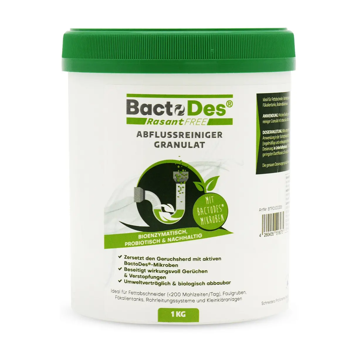 Bactodes® Rasantfree Abflussreiniger Granulat 1