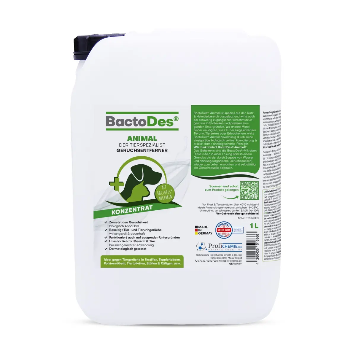 Bactodes® Animal – Geruchsentferner Gegen Katzen- Und Hundeurin 8