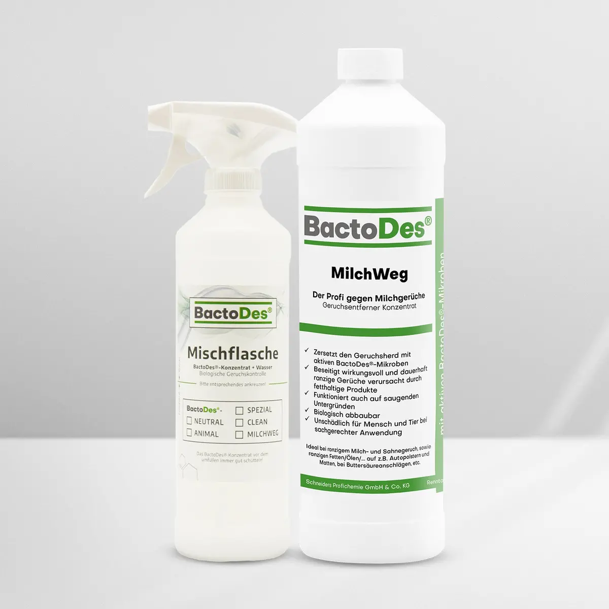 Bactodes® Milchweg Milchgeruch Und Buttersäure Neutralisierer Incl. 1 Misch- Und Sprühflasche 2