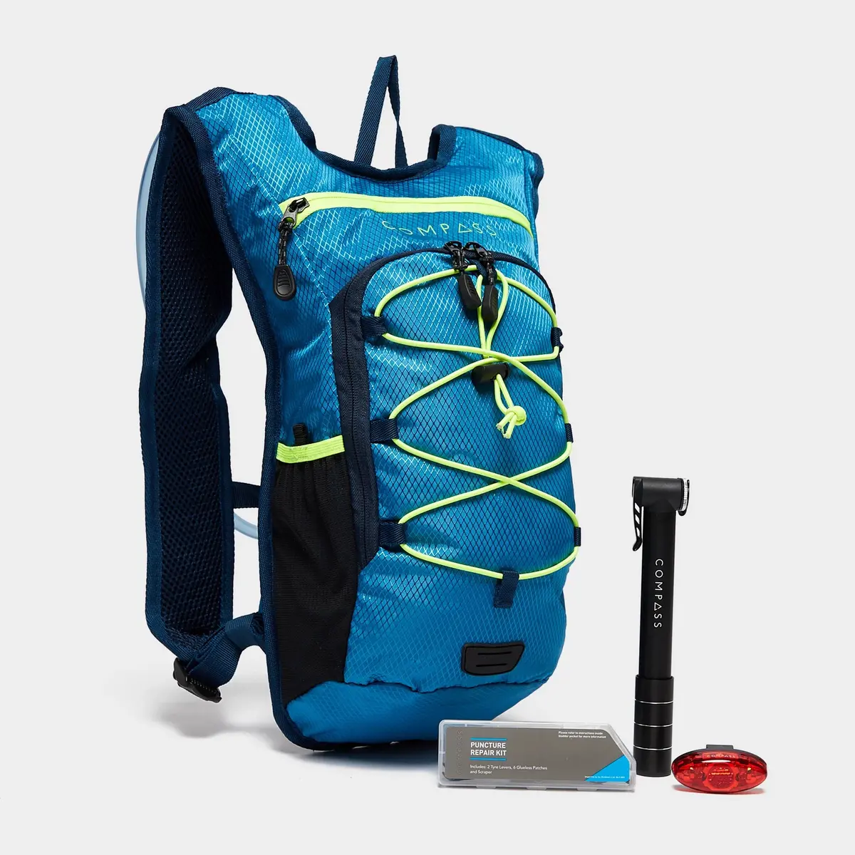 Compass Hydration Pack 2L, With Light & Puncture Repair Kit 1