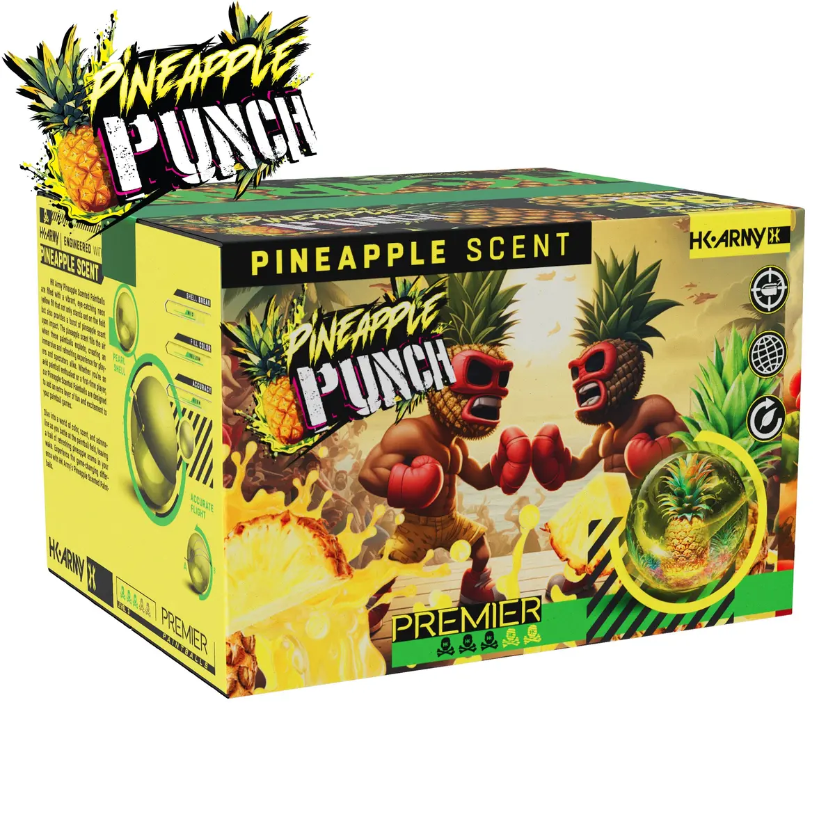 Hk Army Pineapple Punch Scented Paintballs - Premier Neon Yellow Fill 1