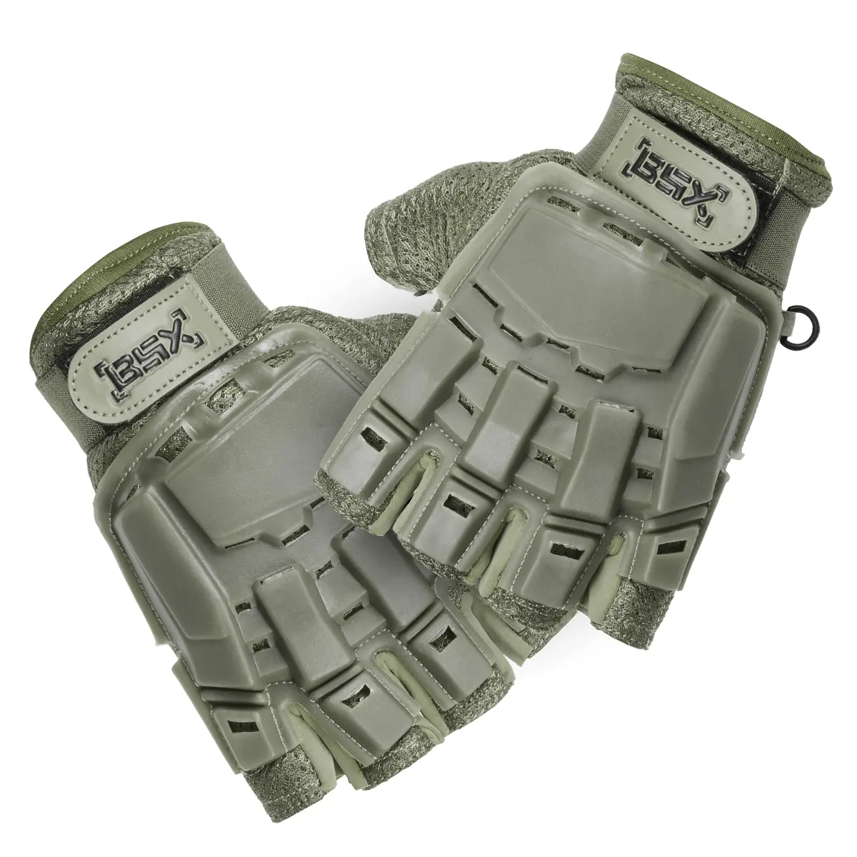 Bsx - Half Finger Glove - Olive 1