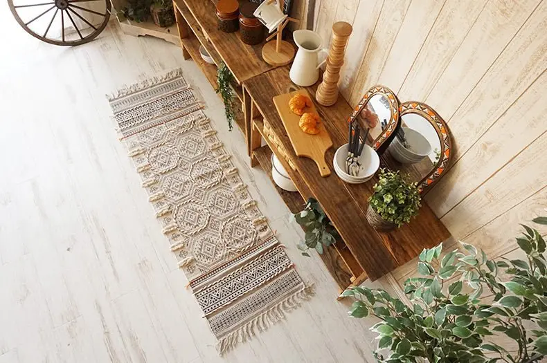 Castle - Block Printed Cotton Floor Rug Runner 5