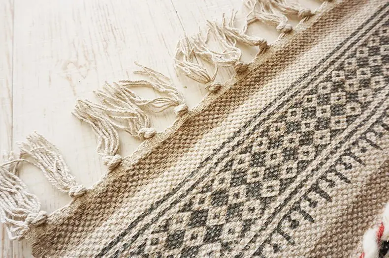 Castle - Block Printed Cotton Floor Rug Runner 4