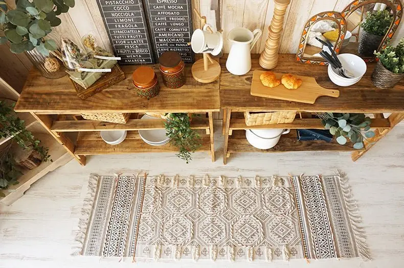 Castle - Block Printed Cotton Floor Rug Runner 3