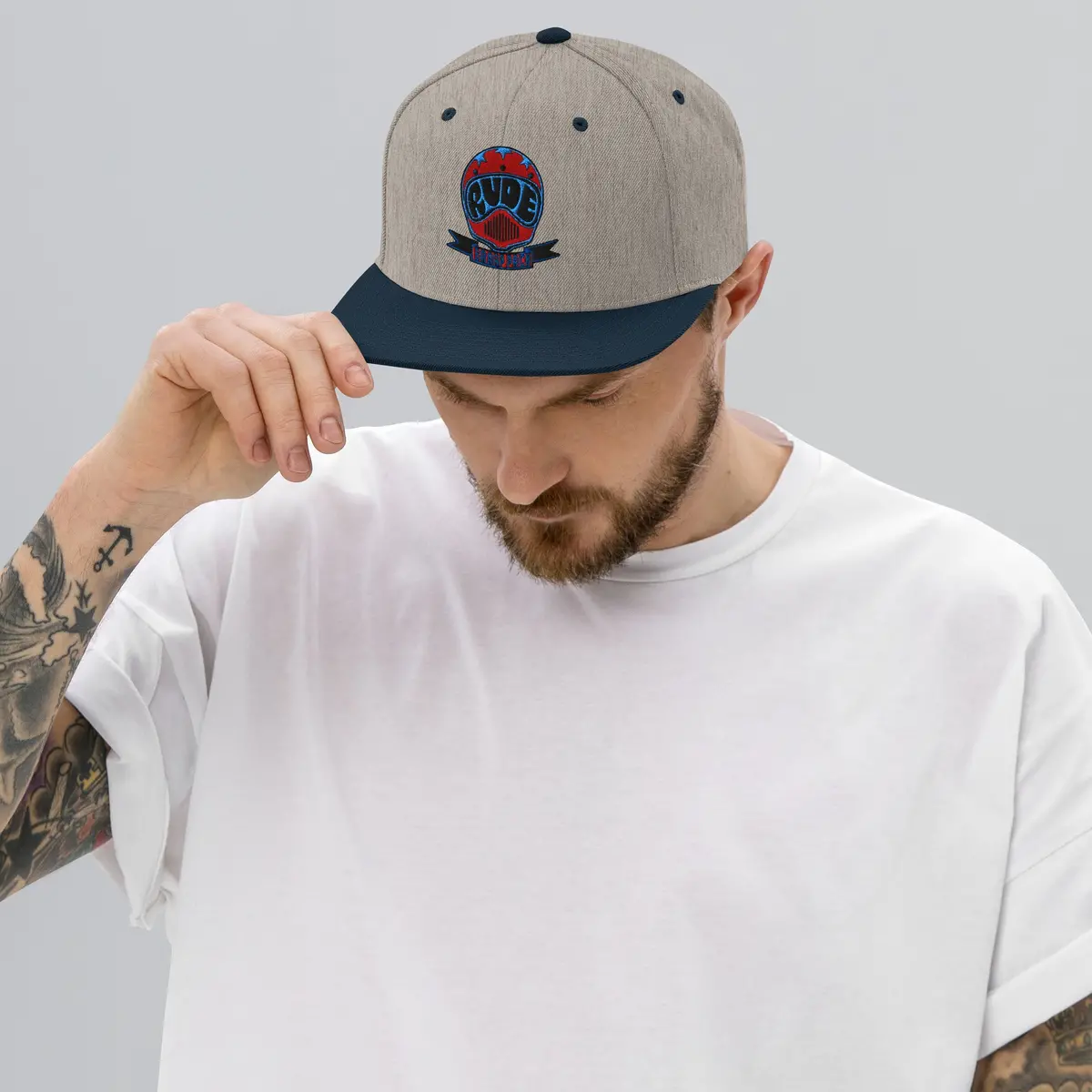 Retro Helmet Snapback Hat 3