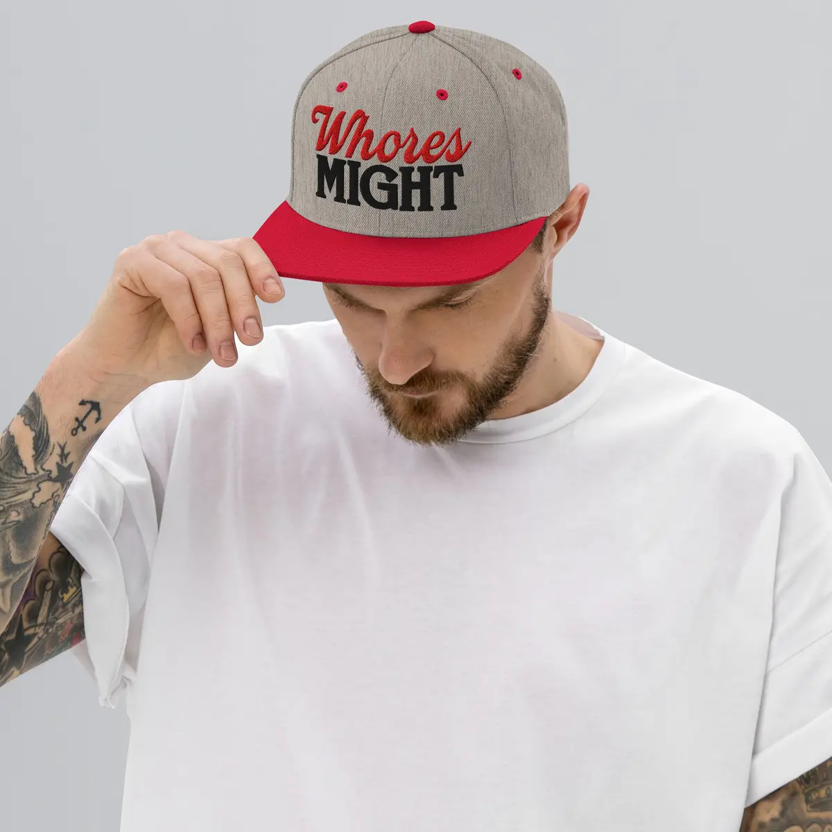Whores Might Snapback Hat 1
