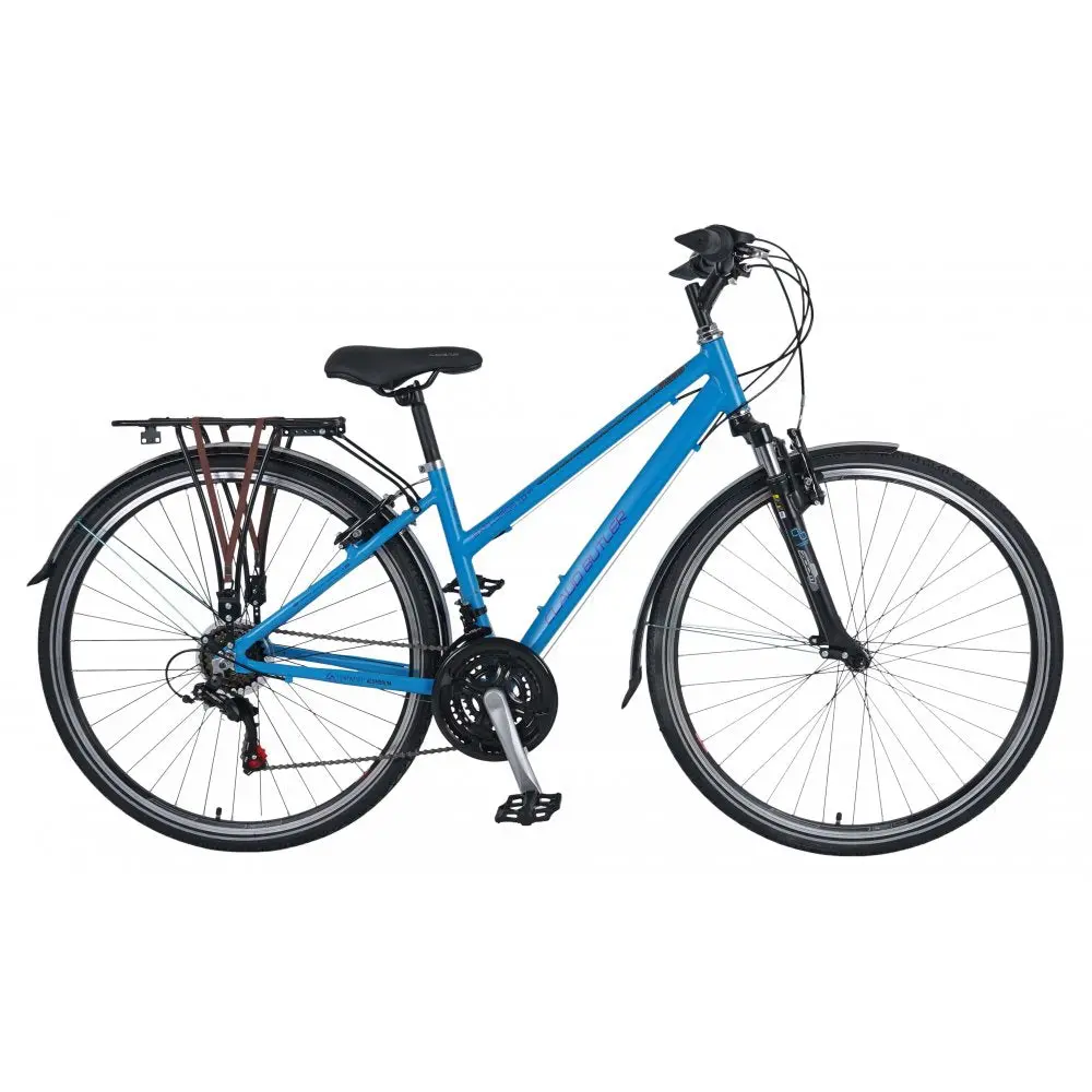 Claud Butler Explorer 1.0 Eq Low Step Hybrid Bike, 18" Blue 1