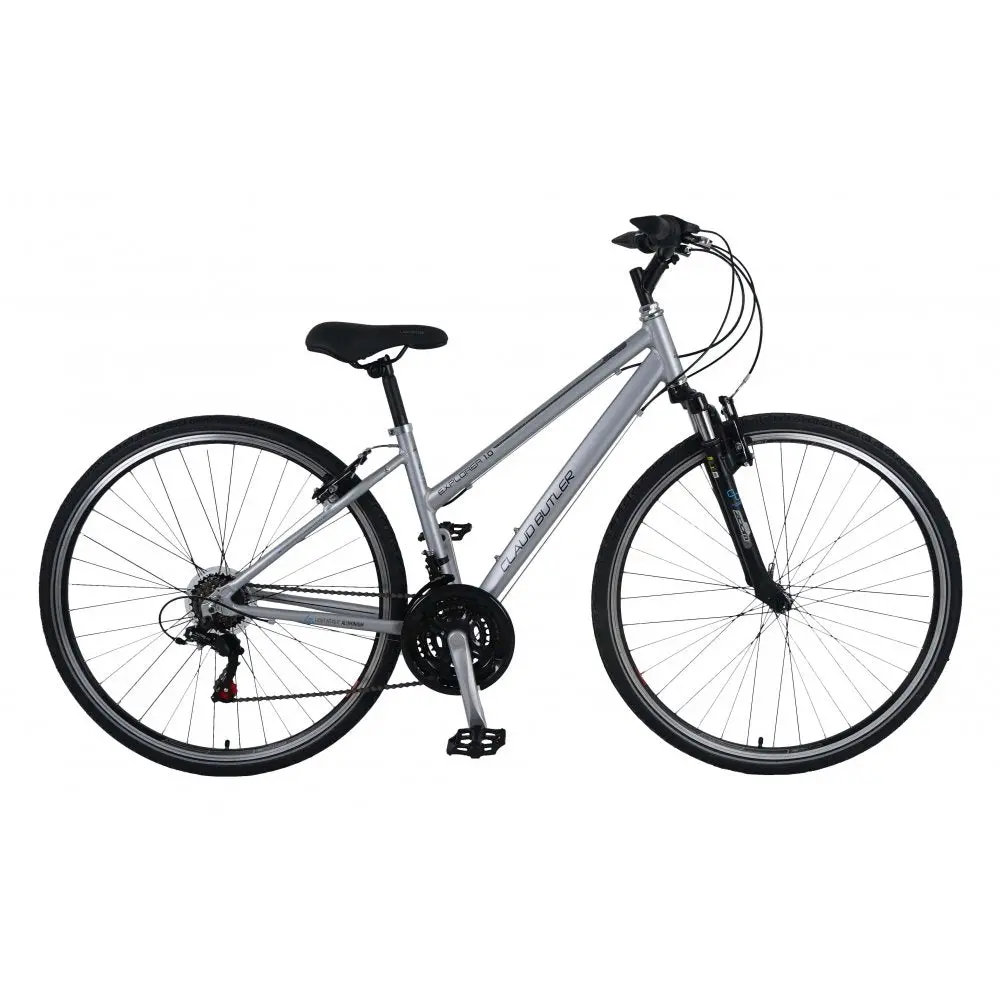 Claud Butler Explorer 1.0 Low Step Hybrid Bike, 16" Silver 1