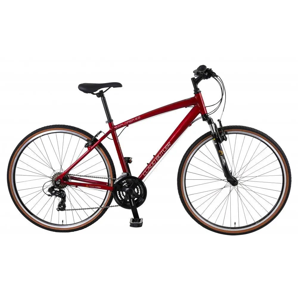 Claud Butler Explorer 2.0 Hybrid Bike, 22" Red 1