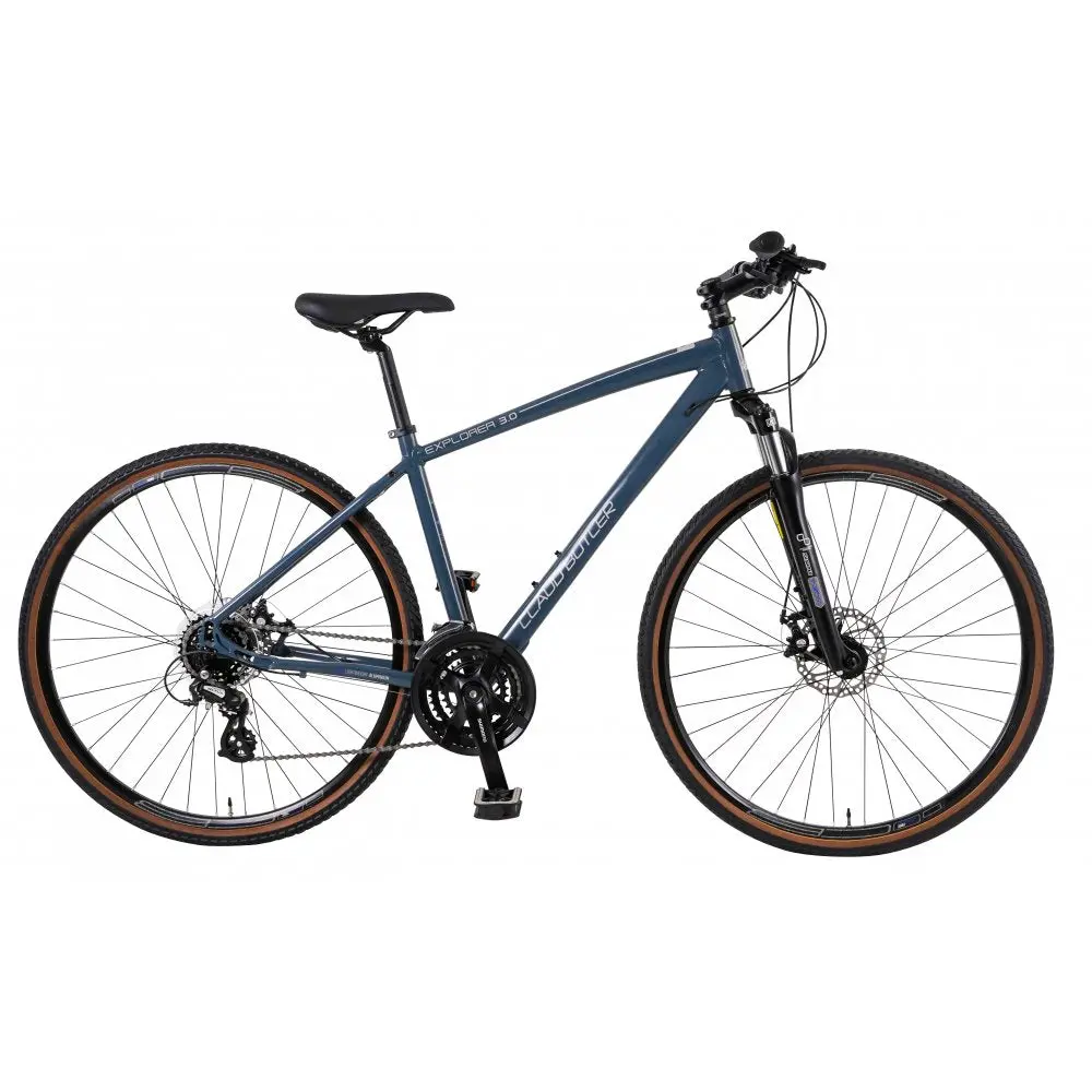 Claud Butler Explorer 3.0 Hybrid Bike, 22" Grey 1