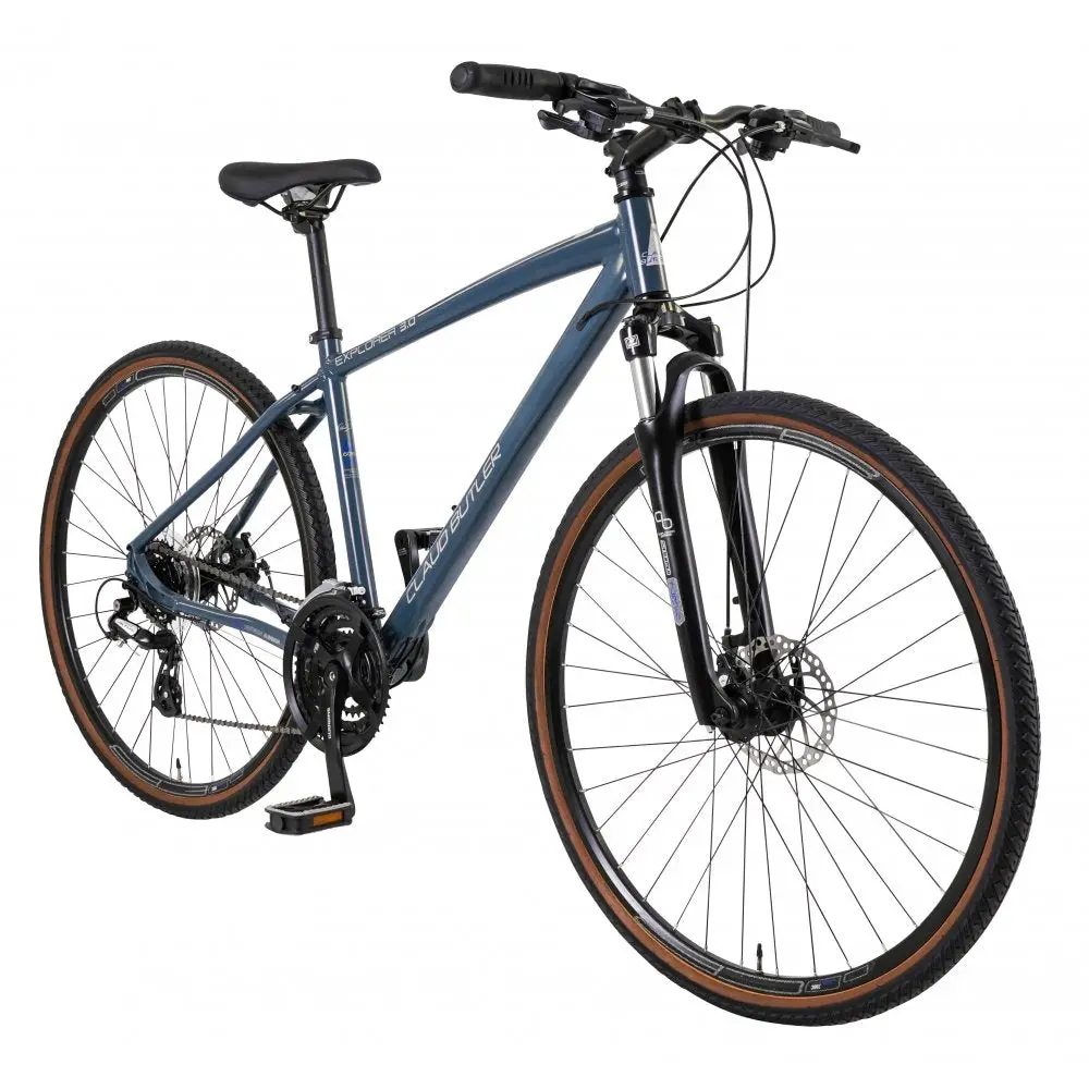 Claud Butler Explorer 3.0 Hybrid Bike, 18" Grey 2