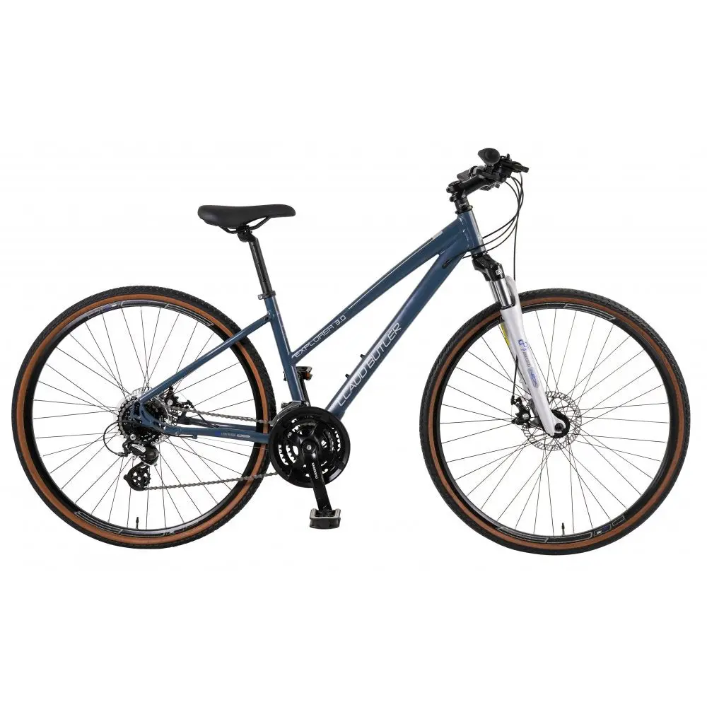 Claud Butler Explorer 3.0 Low Step Hybrid Bike, 16" Grey 1