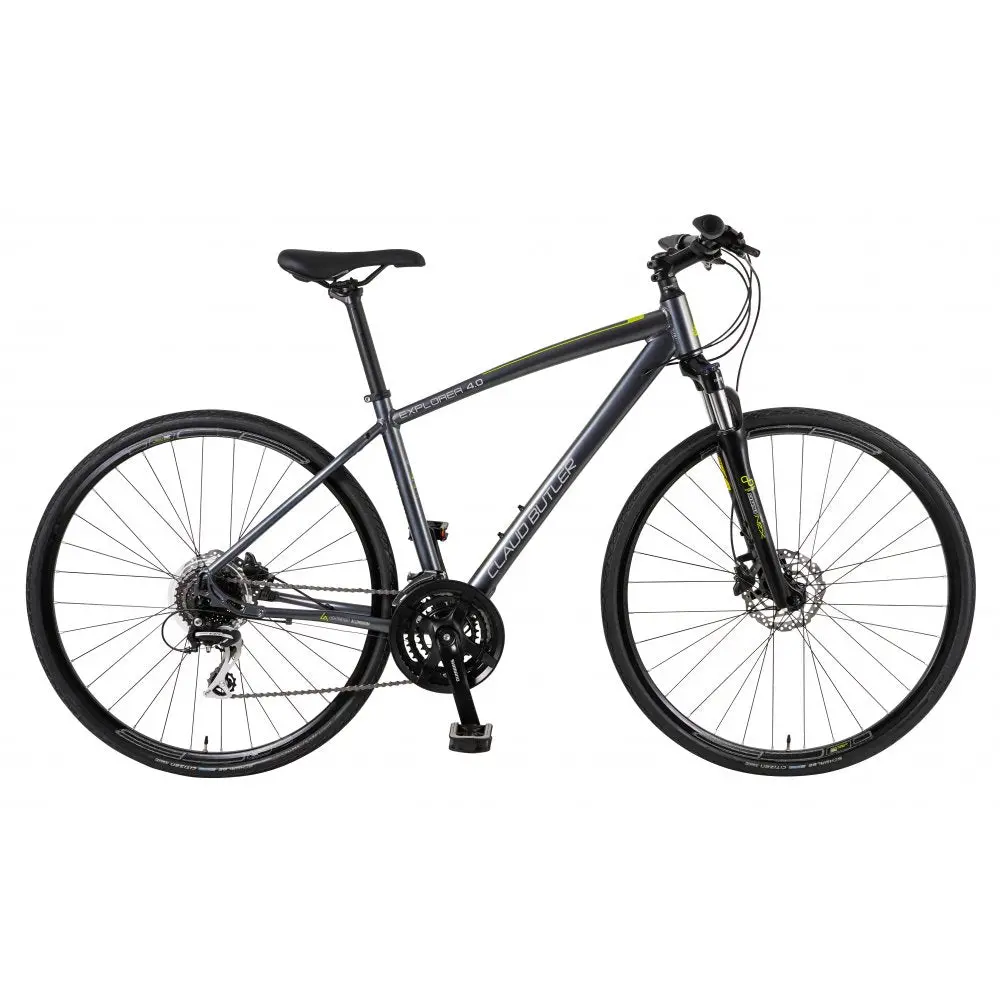 Claud Butler Explorer 4.0 Hybrid Bike, 20" Grey 1