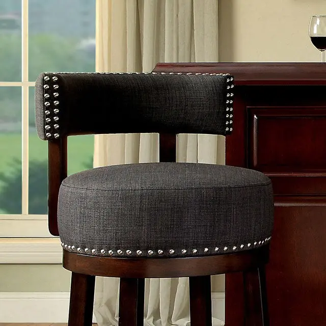 Lynsey Dark Oak/Gray 24" Bar Stool 1