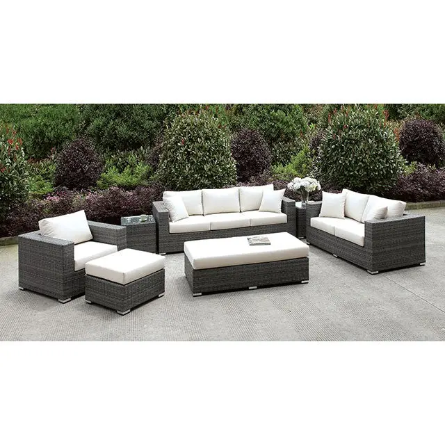 Somani 3 Pc Set + 2 End Tables + Ottoman + Bench 1
