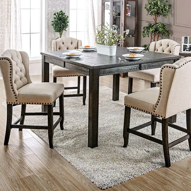 Sania 7 Pc Counter Ht Table Set Rustic 1