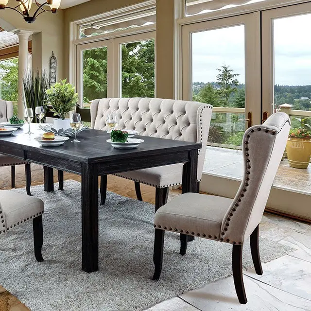 Sania 9 Pc Dining Table Set Rustic 1