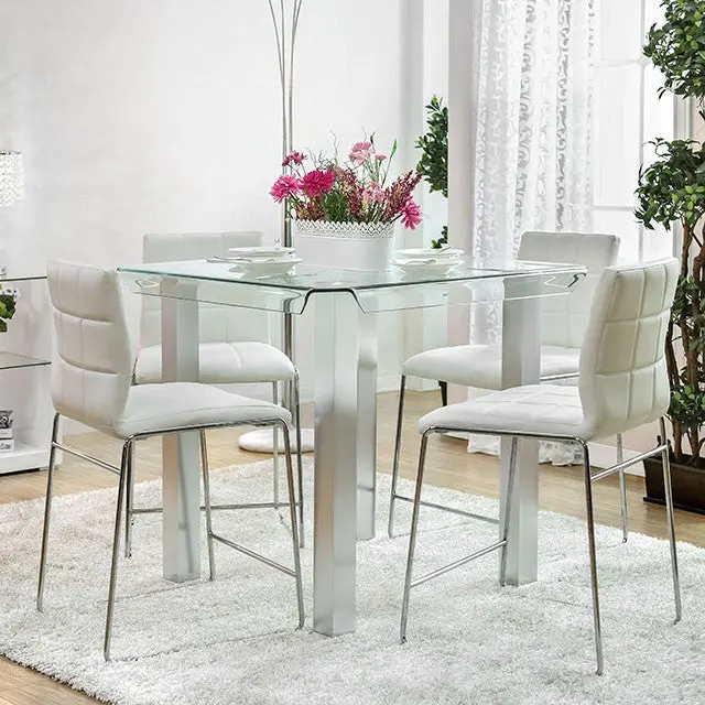 Richfield 5 Pc Counter Ht Table Set Silver 1