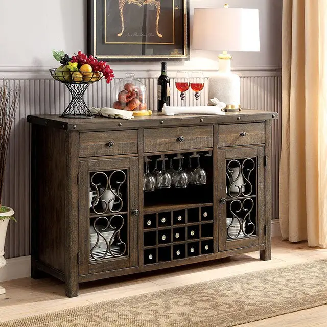Paulina Rustic Walnut Server 1