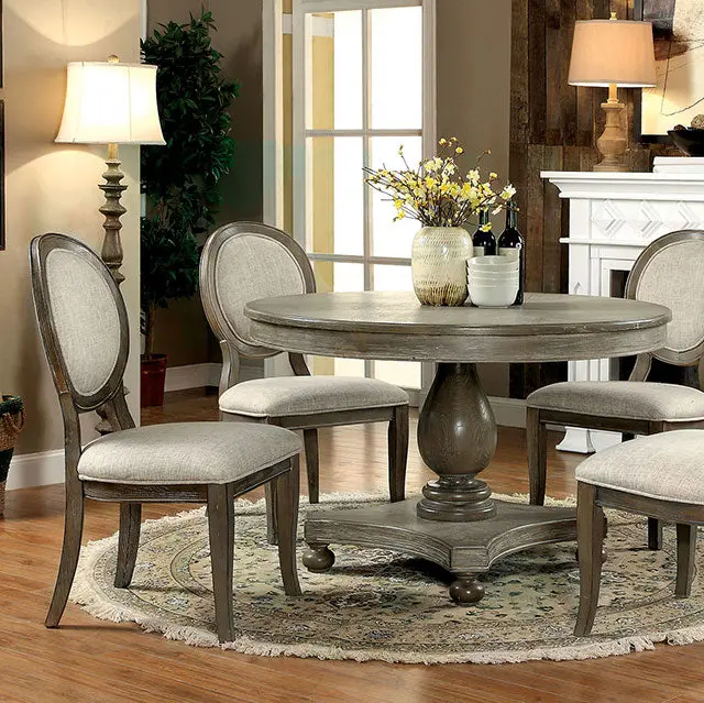 Kathryn 5 Pc Dining Table Set Rustic 1