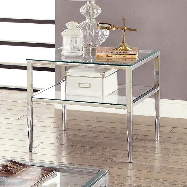 Tanika Chrome End Table, Chrome 1