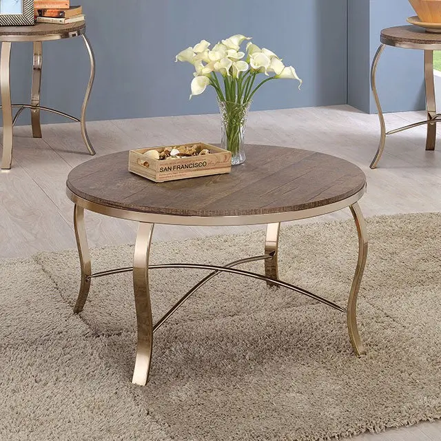 Wicklow 3 Pc. Table Set, Champagne 1