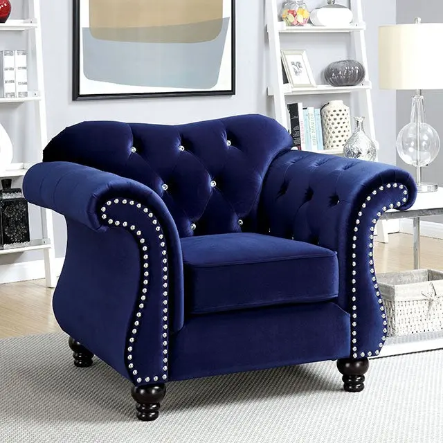 Jolanda Chair Blue & Grey 1