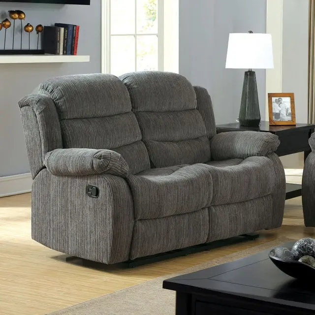 Millville Gray Love Seat W/ 2 Recliners 1