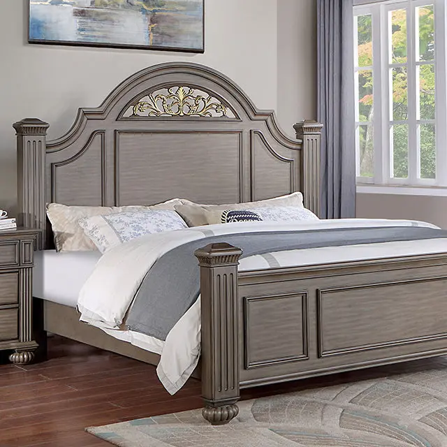 Syracuse Bed Cherry & Grey 2