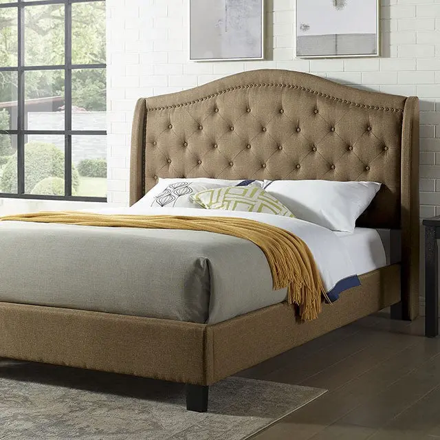 Carly Cal.King, E.King, Full, & Queen Bed Grey & Brown 3