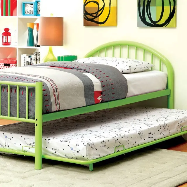 Rainbow Full Bed Black, White, Silver, Black, & Green 1