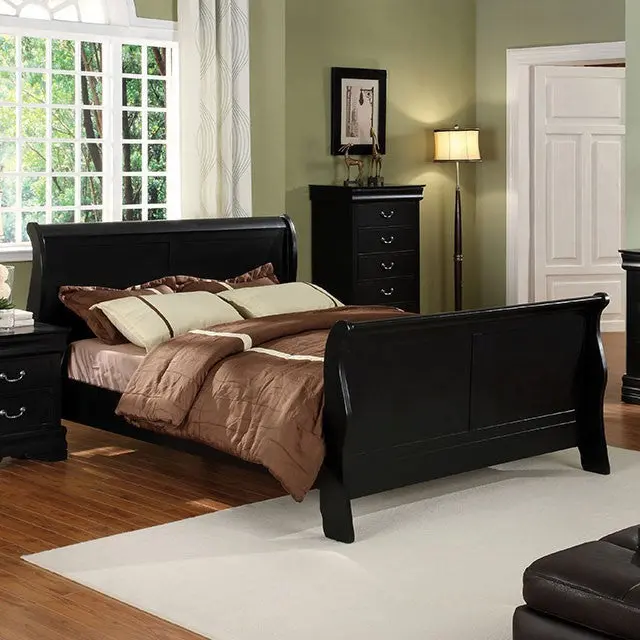 Louis Philippe Cal.King Bed Black 1