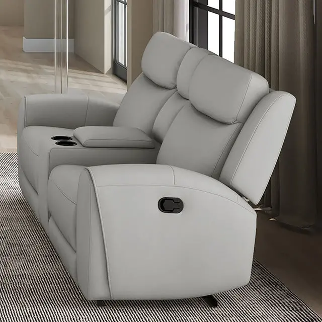Jacobus Manual Recliner Loveseat W/ Console 1