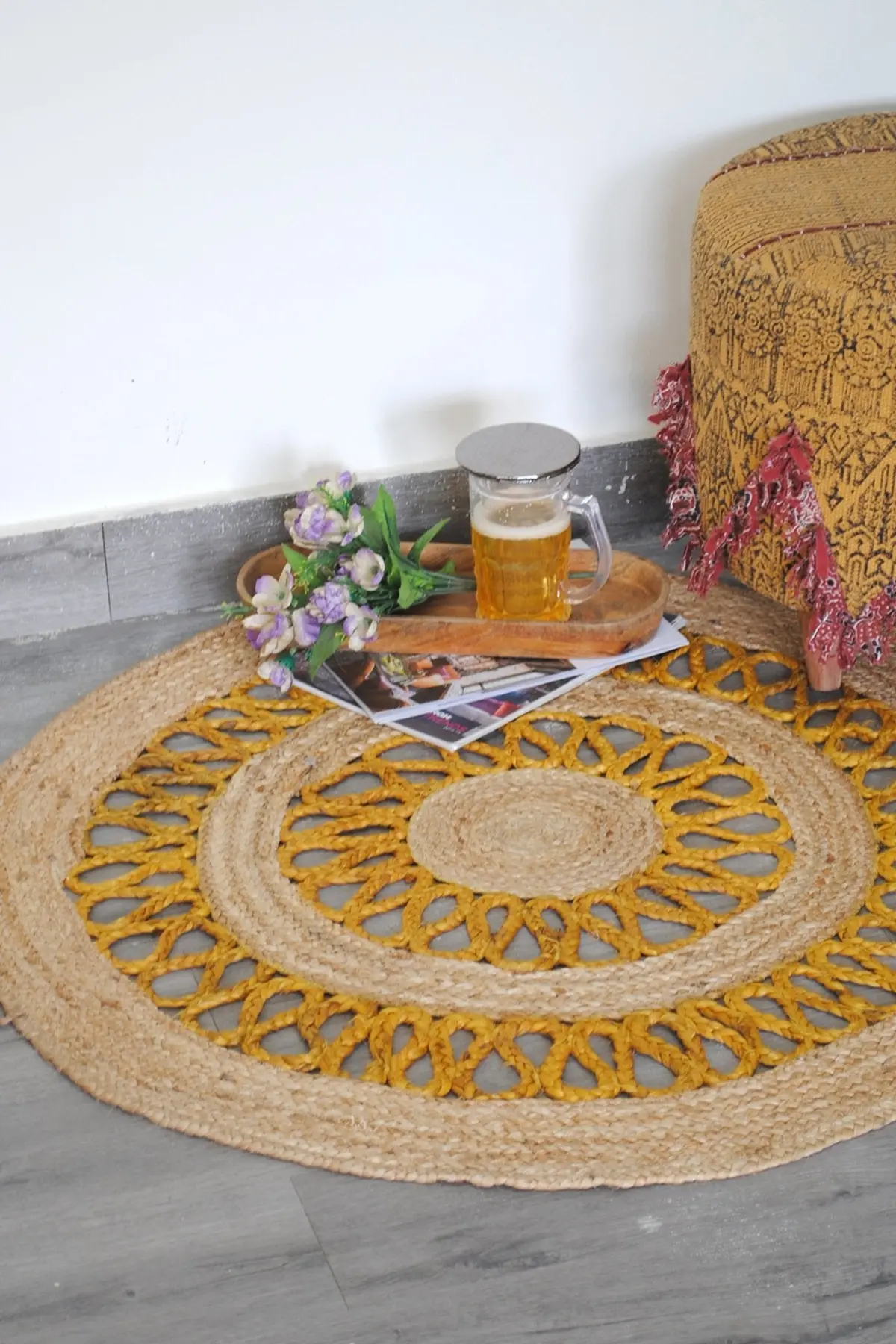 Benzal -  Round Jute Rug 1